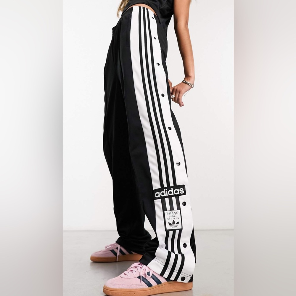 Adidas Originals adibreak side snaps track pants in black